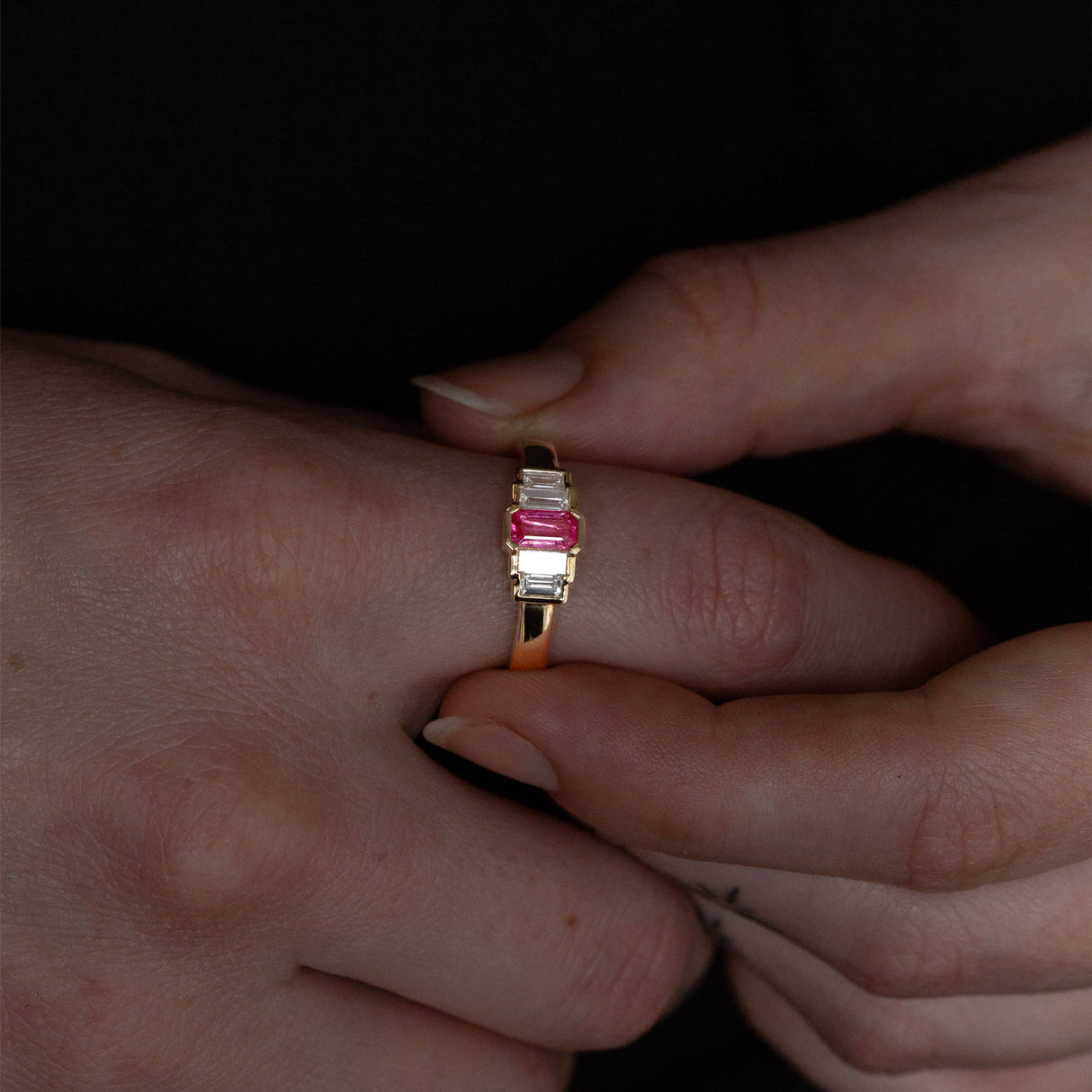 Monroe Mirrors Spinel Ring