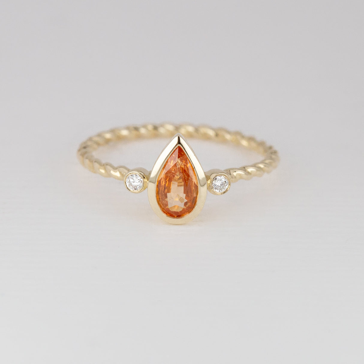 Orange Garnet Tiny Treasure Ring