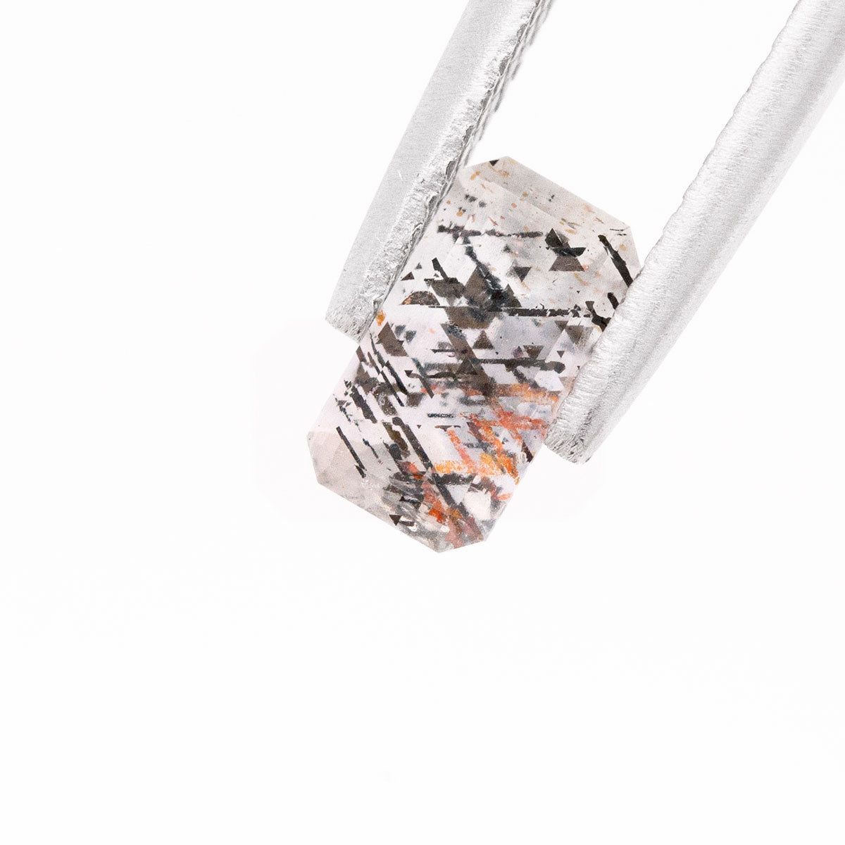 Rainbow Lattice Sunstone Emerald cut 0.84 carat