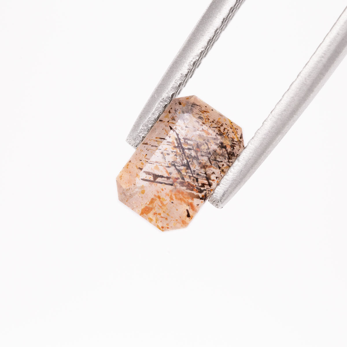 Rainbow Lattice Sunstone Emerald cut 1.35 carat