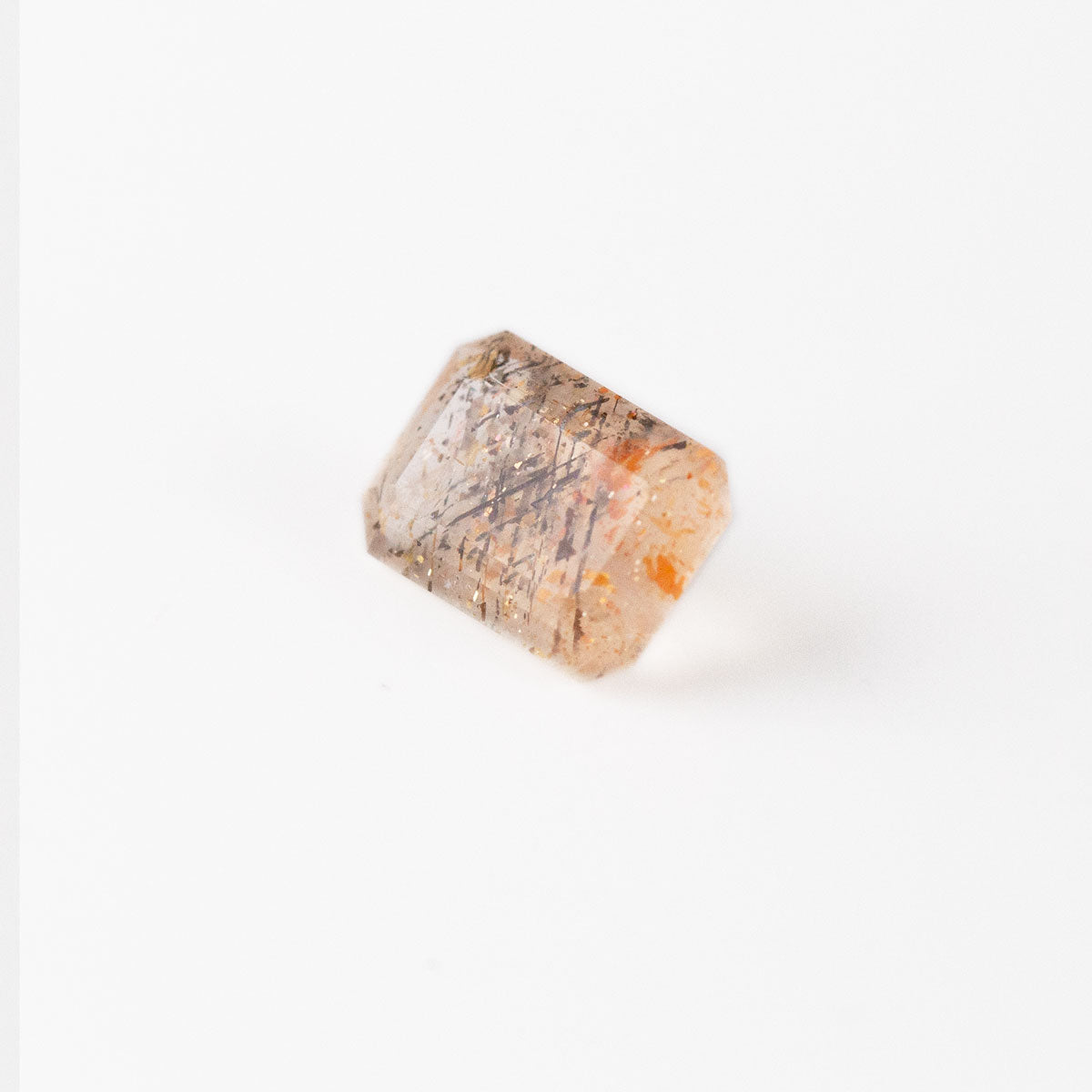 Rainbow Lattice Sunstone Emerald cut 1.35 carat