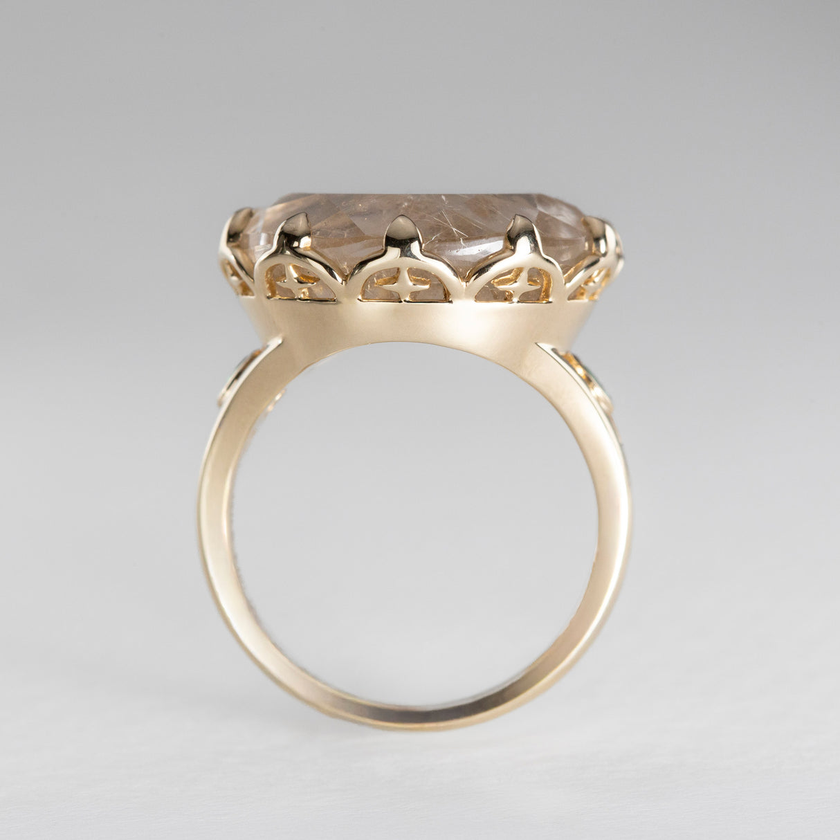 Rutile & Sphene Sunburst Ring
