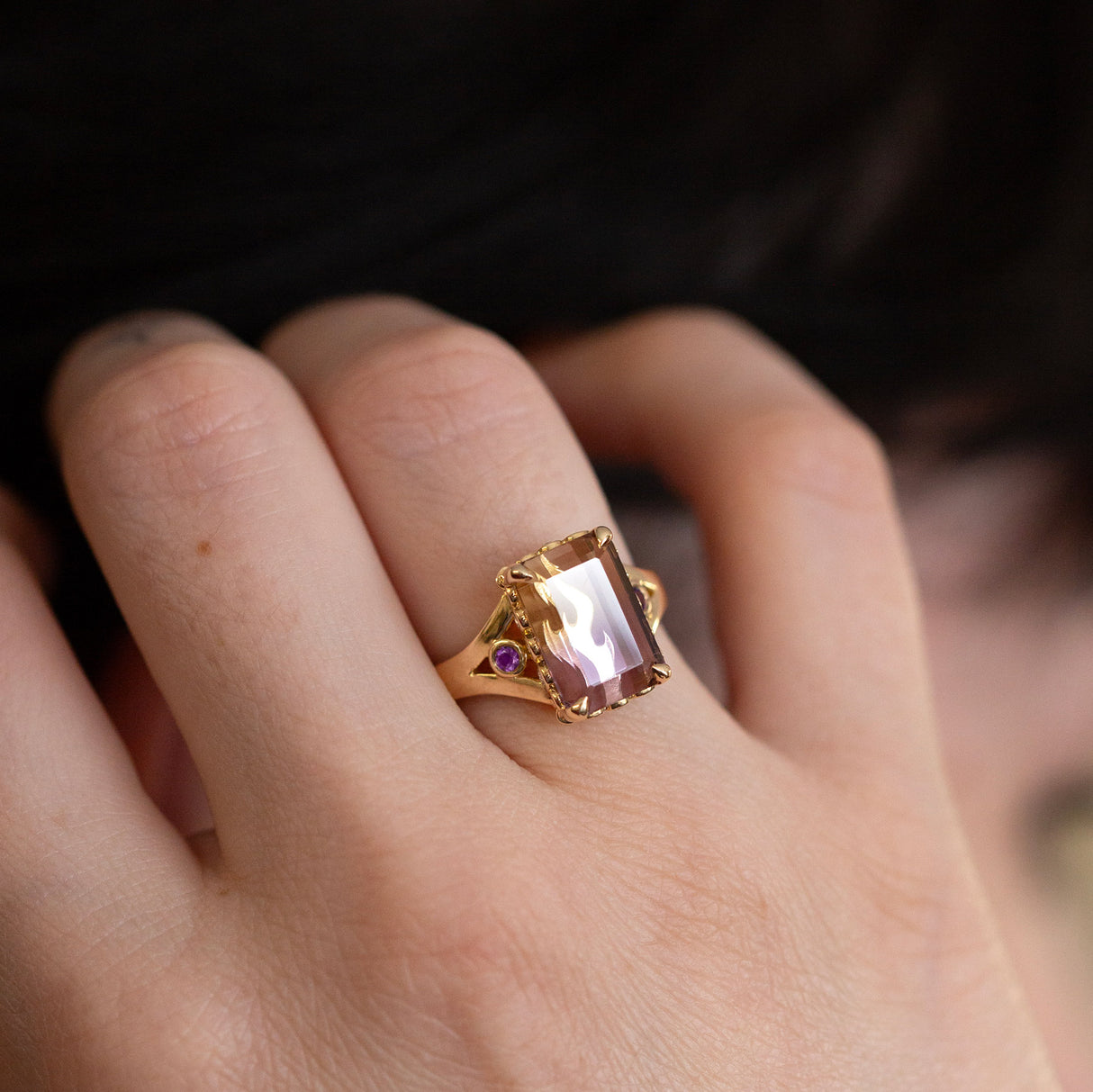 Sacred Flame Ametrine Ring