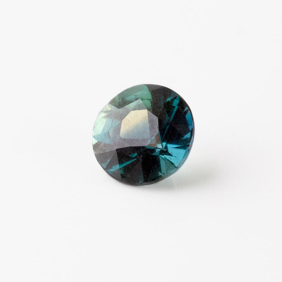 Peacock Teal Sapphire Round 1.11 carat