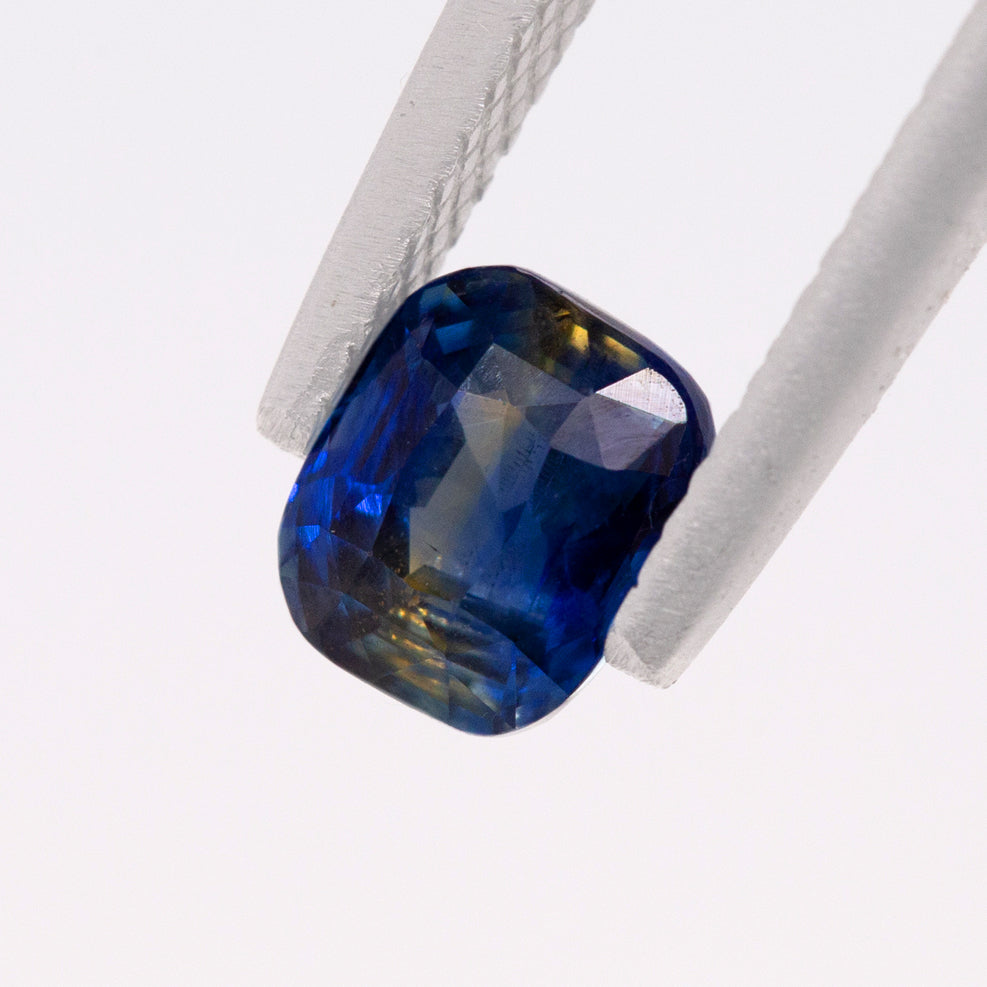 Unique Blue Yellow Bi-Colour Sapphire Cushion 1.52 carat