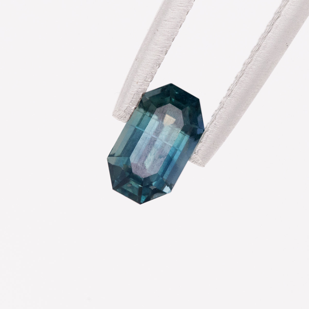 Blue Green Sapphire Octagonal cut 1.00 carat