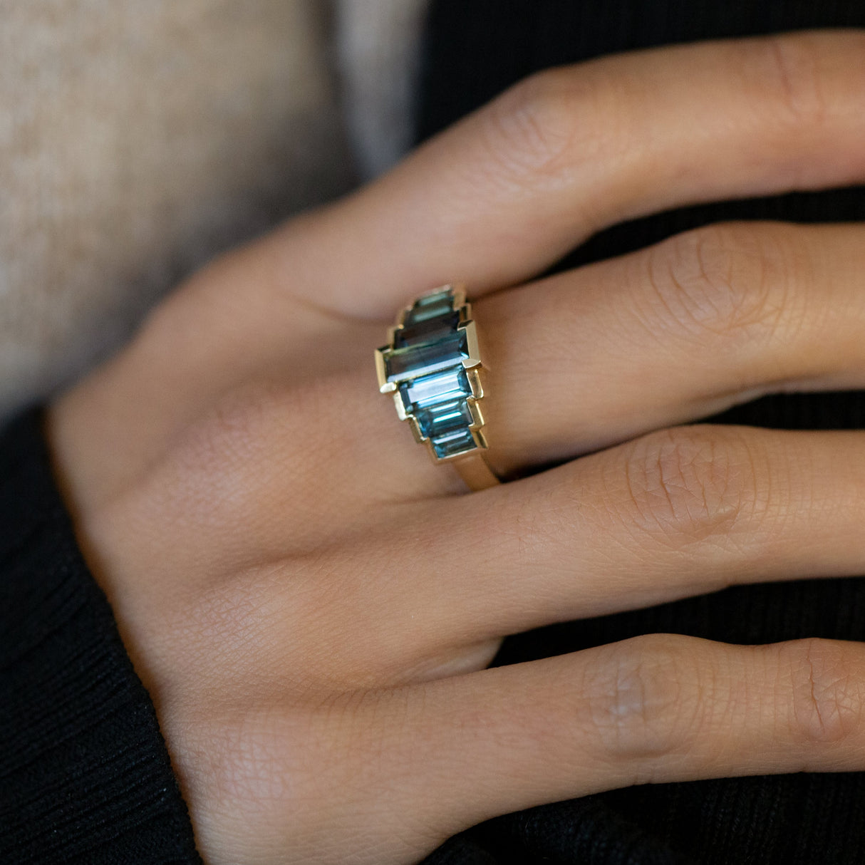 Sapphire Hall of Mirrors Ring