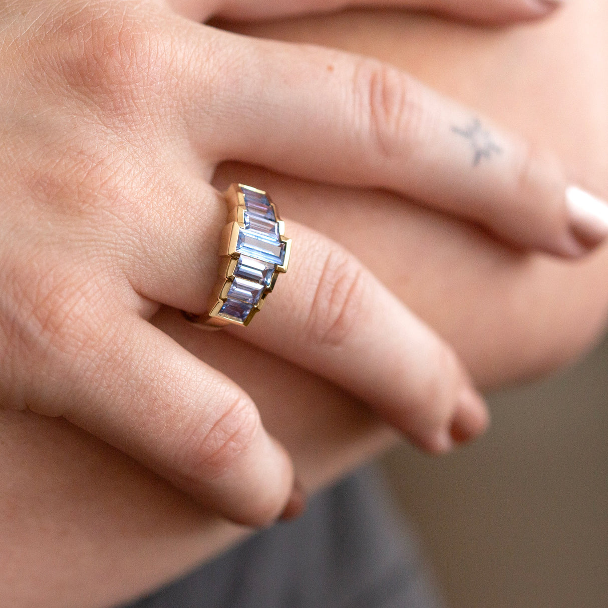 Serene Skies Sapphire Ring