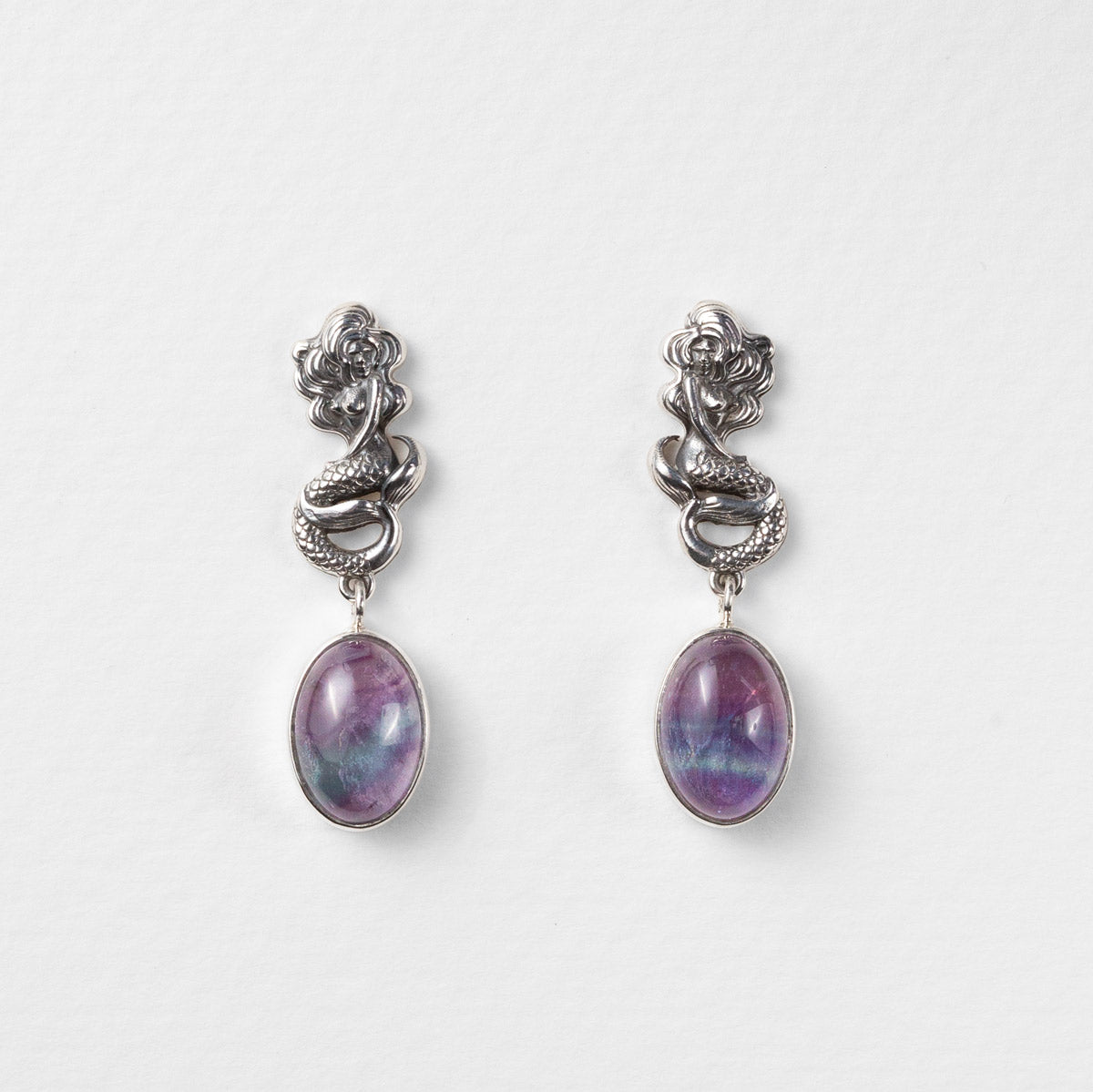 Siren Earrings in Fluorite
