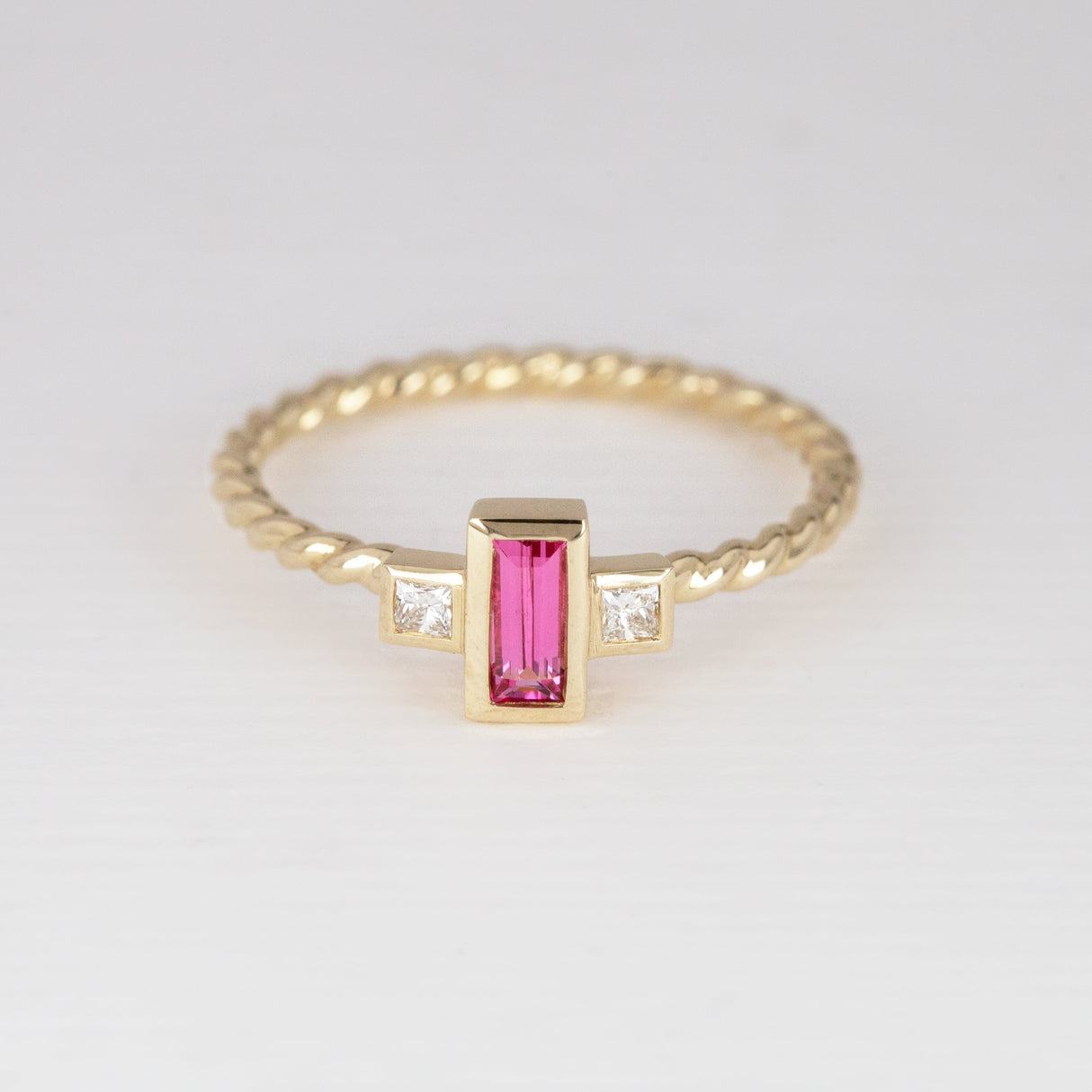 Neon Pink Mahenge Spinel Tiny Treasure Ring