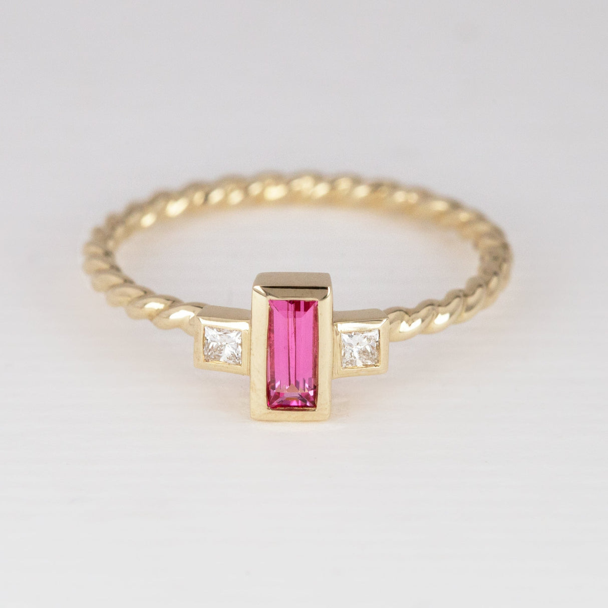 Neon Pink Mahenge Spinel Tiny Treasure Ring