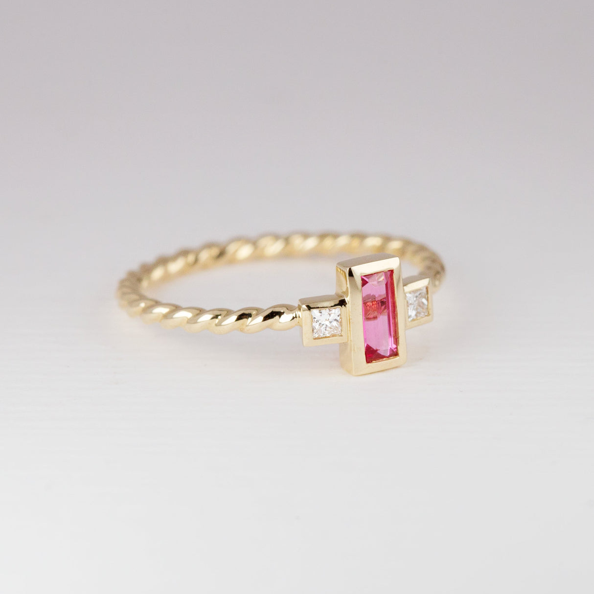 Neon Pink Mahenge Spinel Tiny Treasure Ring