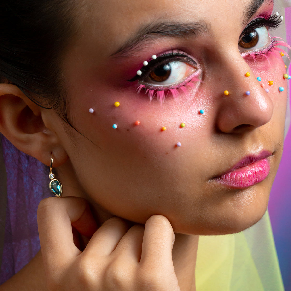 Theia's Tears Aquamarine and Diamond Drop Earrings