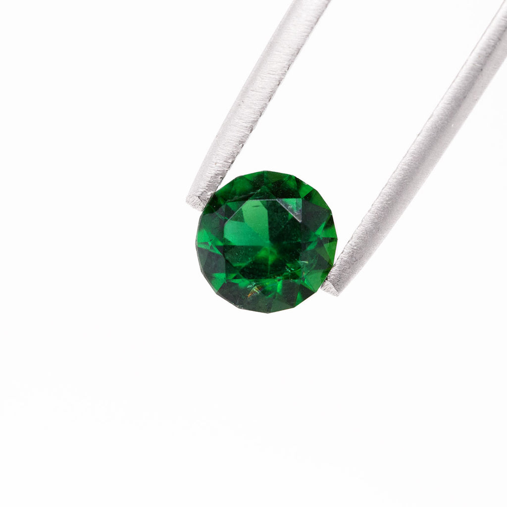 Chrome Green Tourmaline Round Brilliant cut 1.07 carat