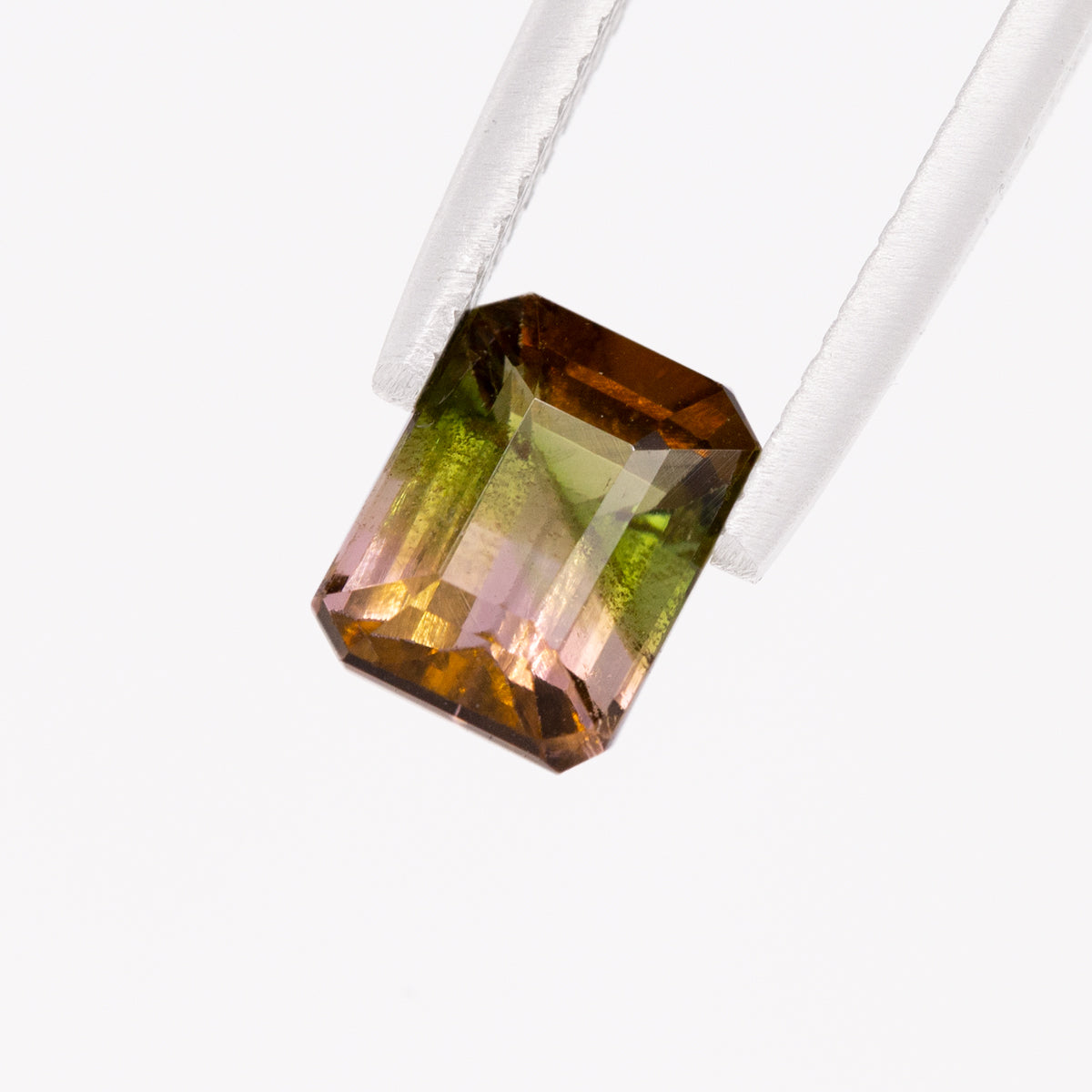Green to Pink Tourmaline Octagonal Step cut 2.01 carat