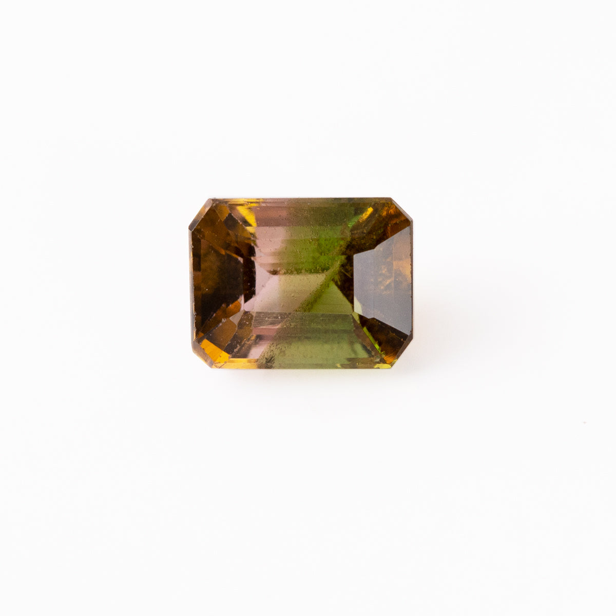 Green to Pink Tourmaline Octagonal Step cut 2.01 carat