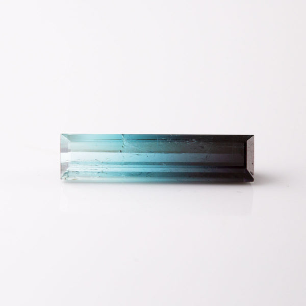 Blue Black Bi-Colour Tourmaline Rectangular Step cut 4.97 carat