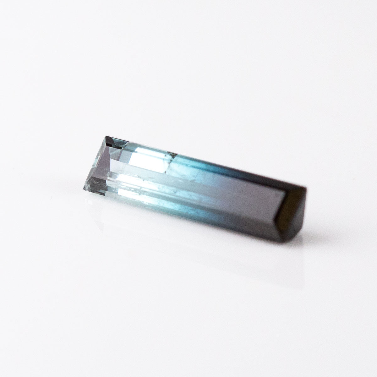 Blue Black Bi-Colour Tourmaline Rectangular Step cut 4.97 carat
