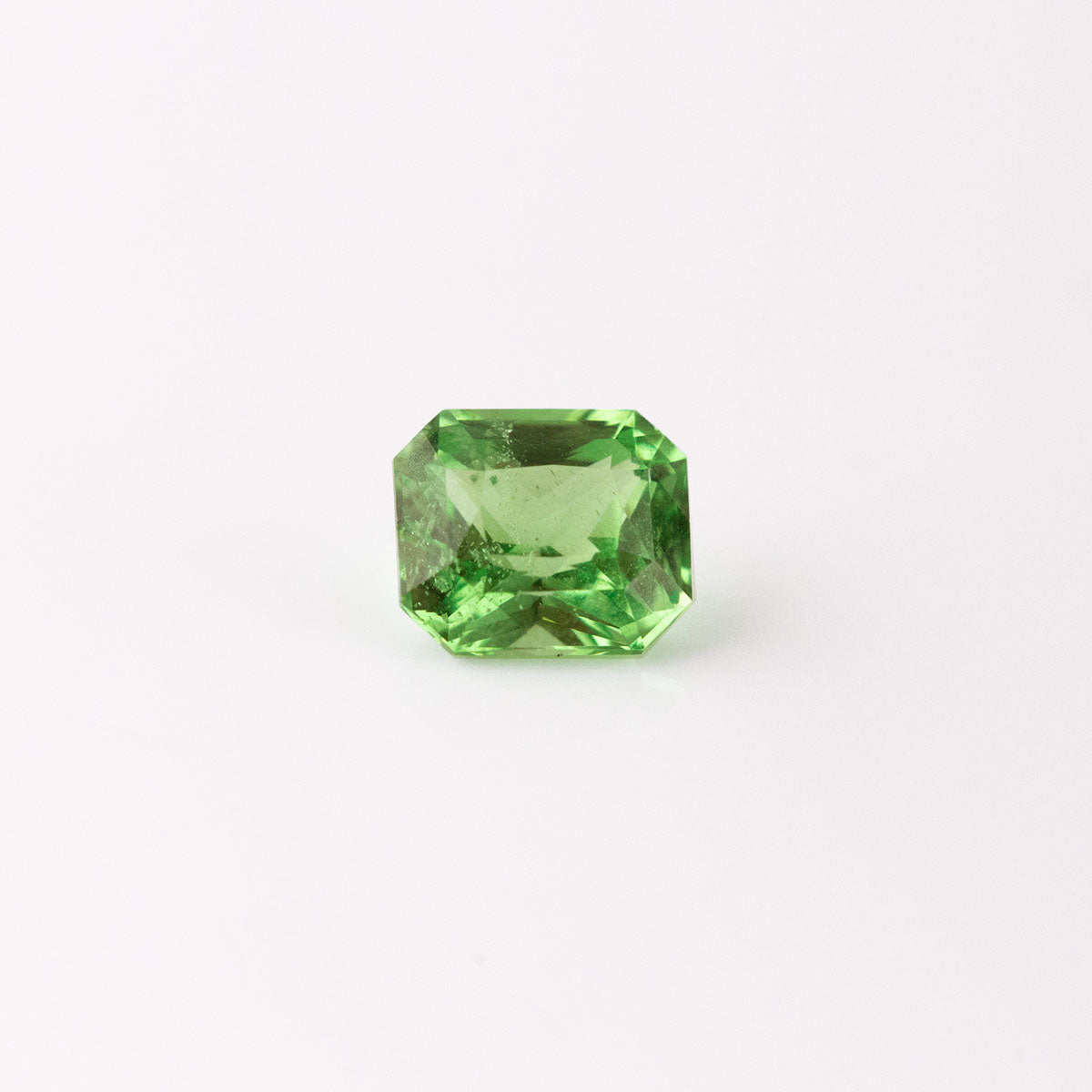 Apple Green Tsavorite Octagonal Brilliant cut 1.07 carat