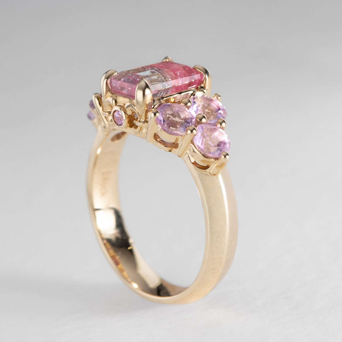 Violet Queen Watermelon Tourmaline Ring