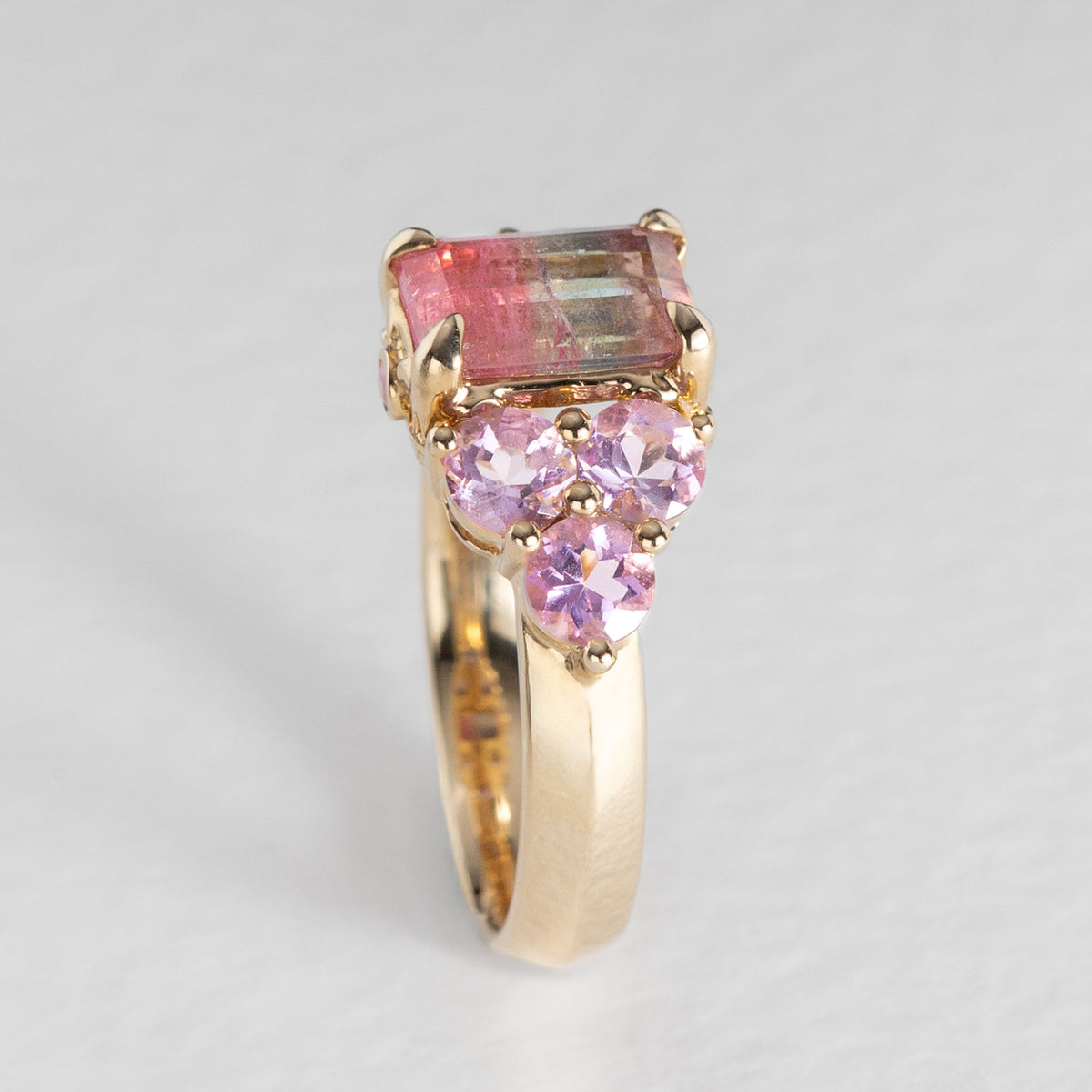 Violet Queen Watermelon Tourmaline Ring