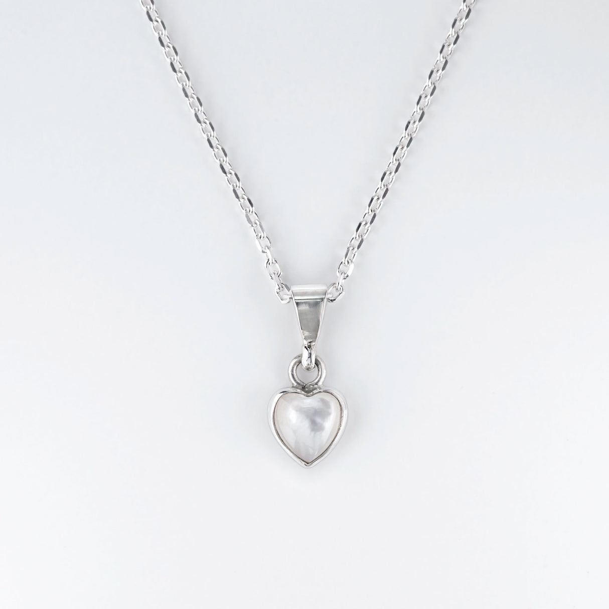 Mother of Pearl Shell Heart Charm Pendant