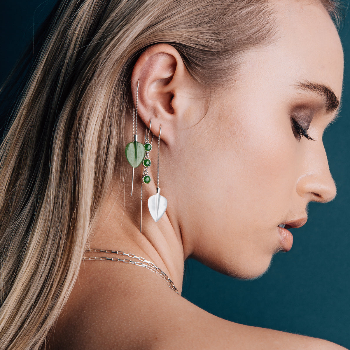 Pounamu 3 Muses Earrings