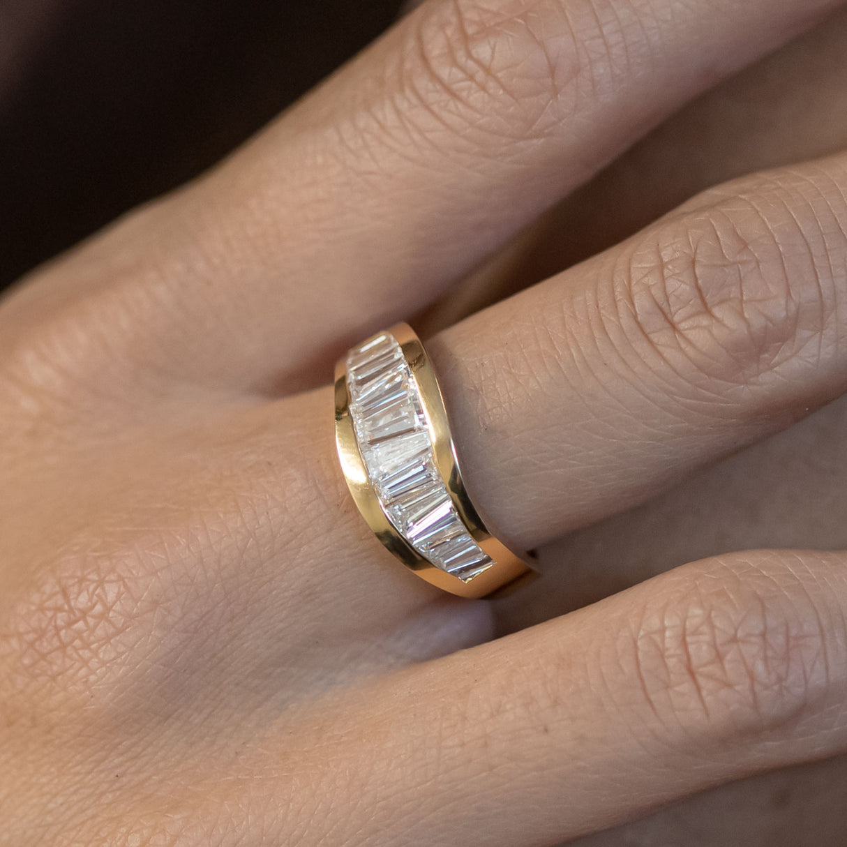 Sparkling Diamond River ring in 18 carat Gold #1 (size 6)