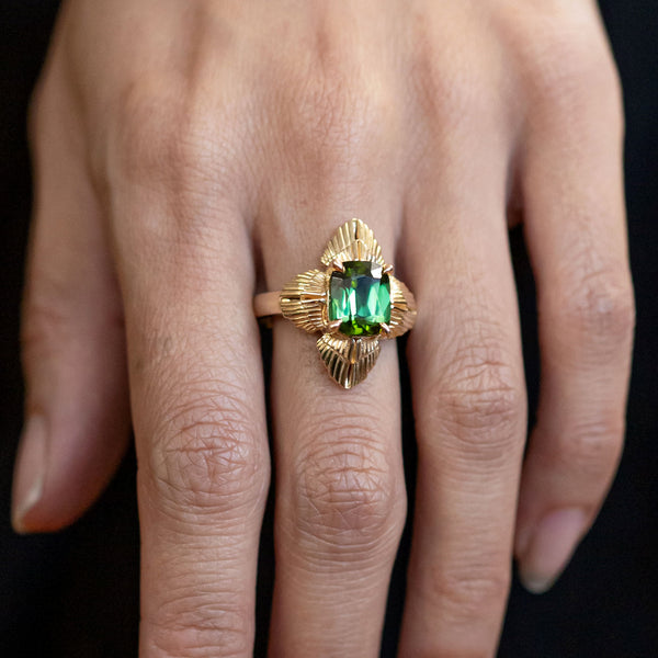 3.58 carat Green Tourmaline Gloria ring in 9 carat Gold – Nick Von K