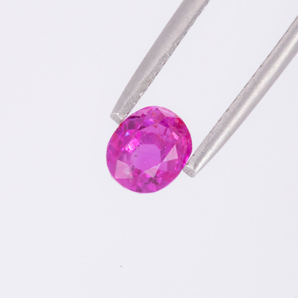 Disco Pink Sapphire Oval cut faceted 1.45 carats