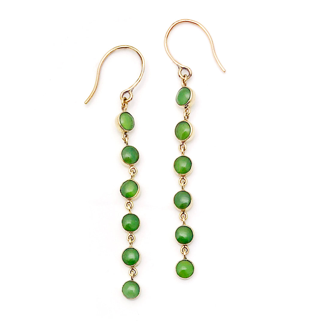 Gold Pounamu Babylon Earrings