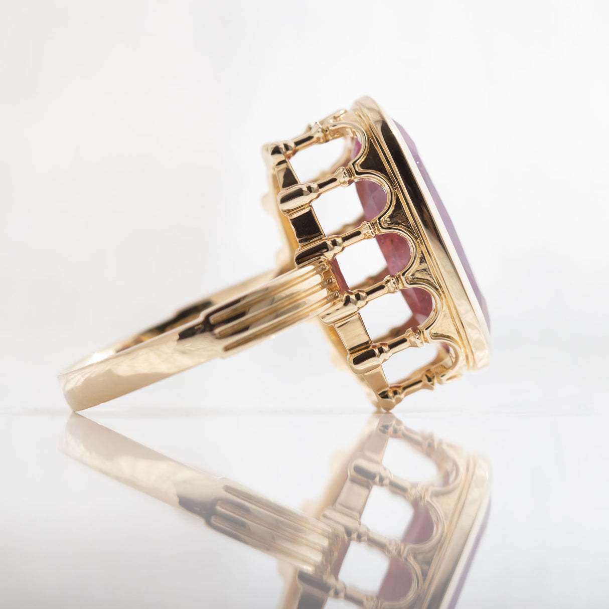 9.75 Celestial Ruby Colosseum ring in 9 carat Yellow Gold