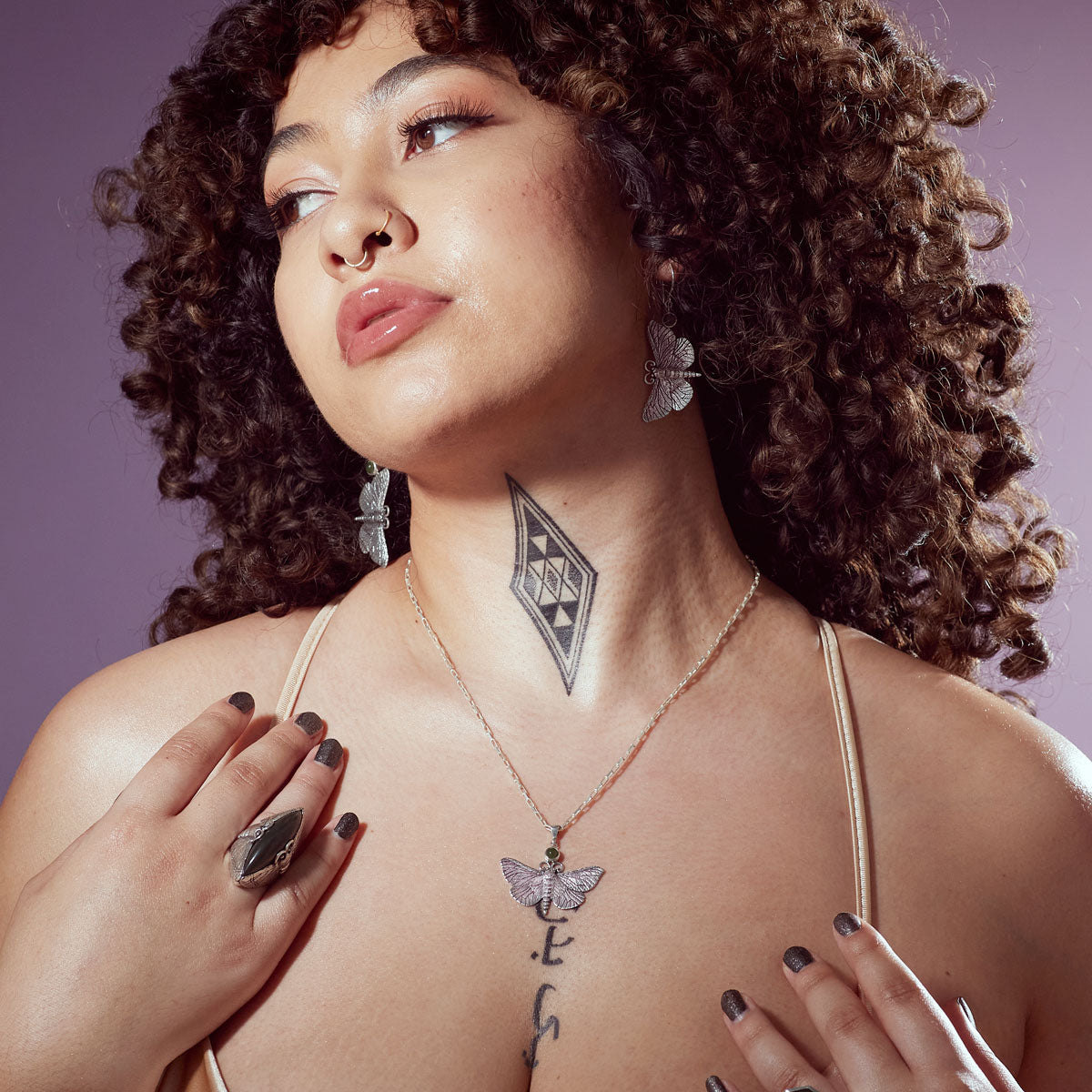 Medium Pounamu Puriri Moth Pendant