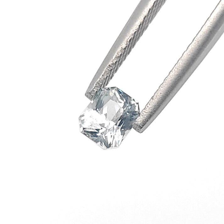 Sparkling White Sapphire Octagonal Mixed cut 1.02 carat