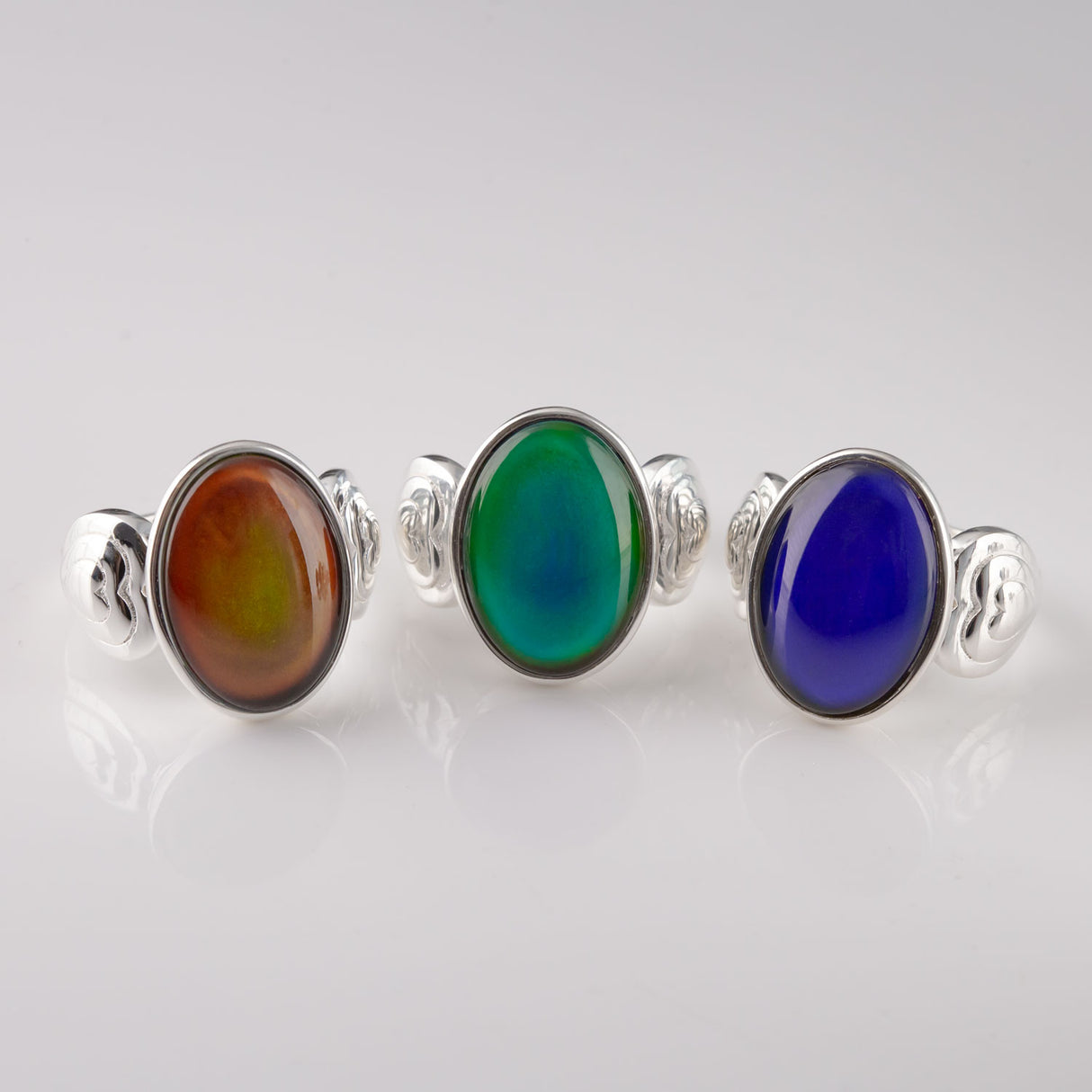 Heart Throb Mood Ring in Sterling Silver