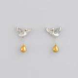 Golden Goose Stud Earrings in Sterling Silver