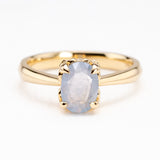Misty Grey Sapphire Tiny Bloom Ring