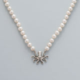 Mini Kraken Octopus Pearl Necklace