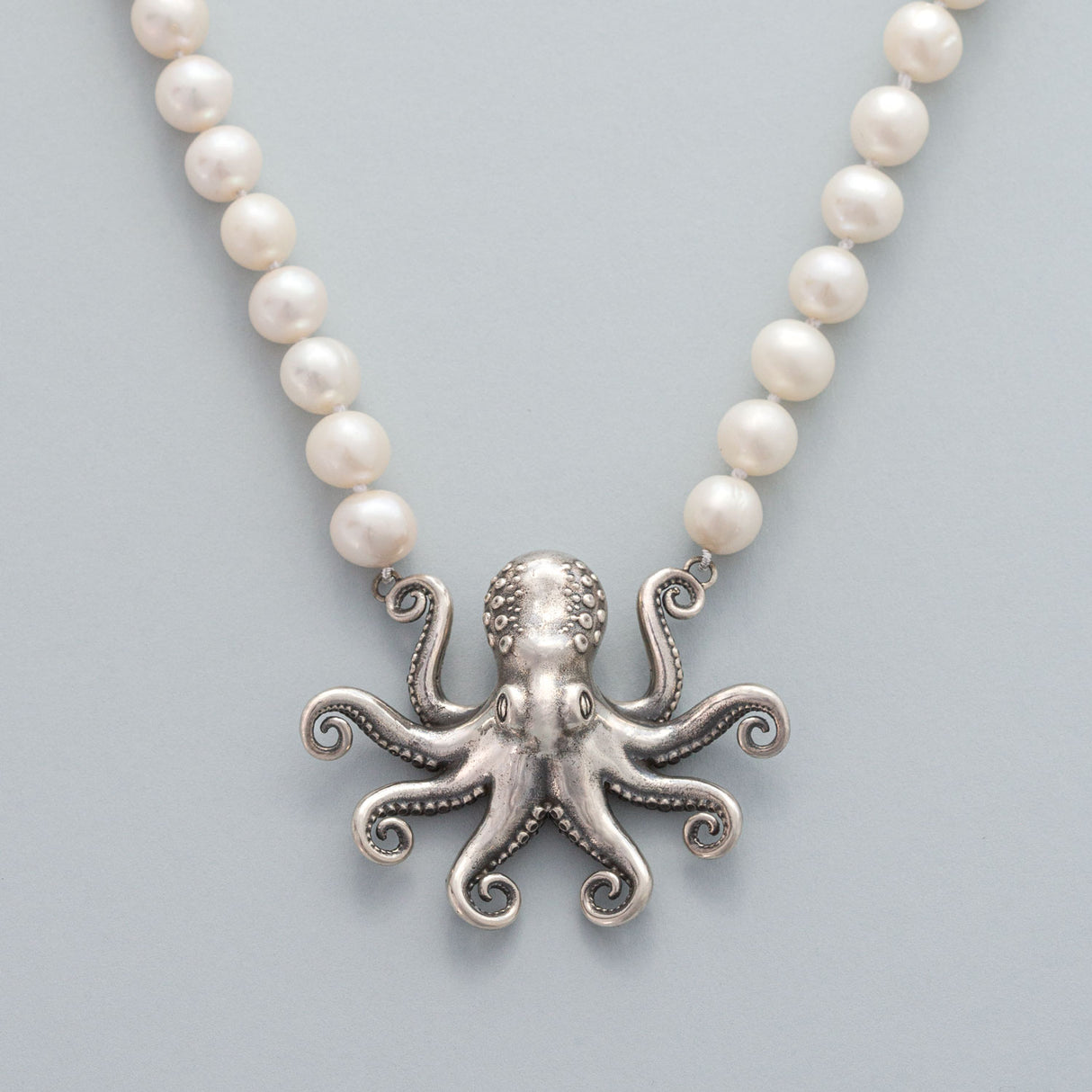 Kraken Octopus Pearl Necklace