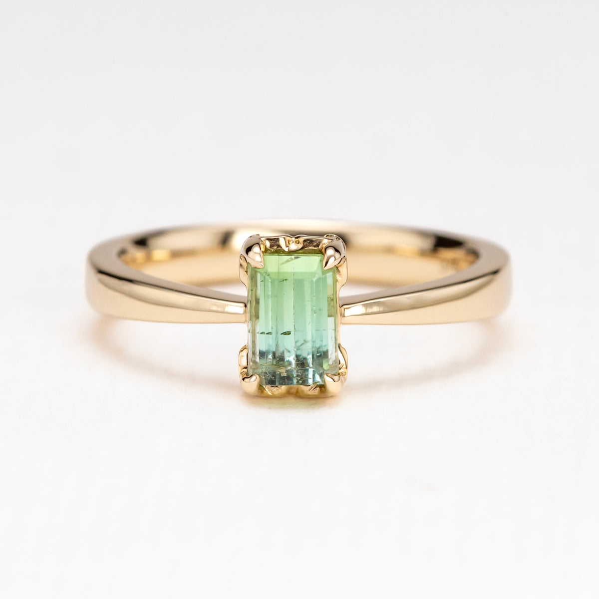 Lime Tourmaline Tiny Bloom Ring