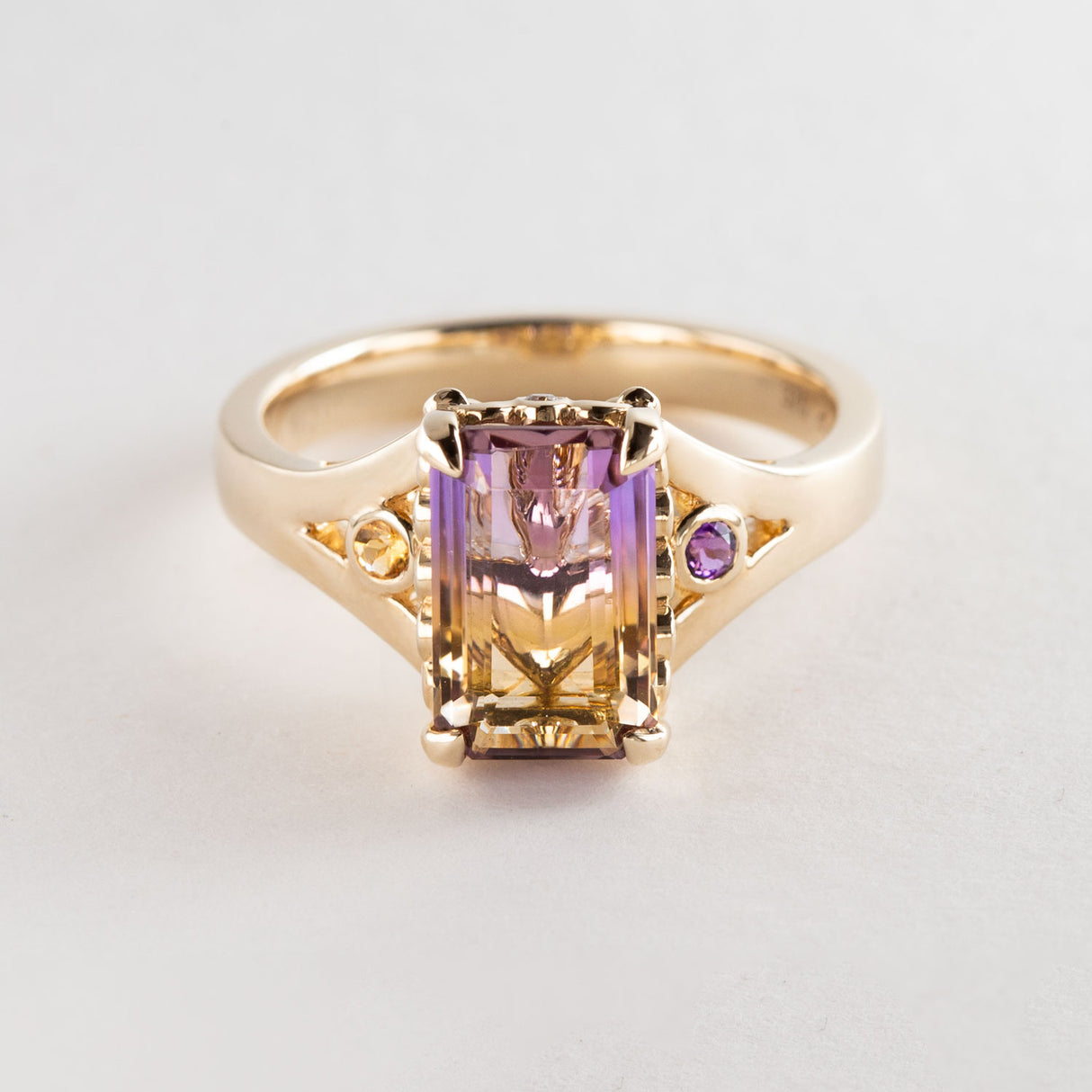 Love on Fire Ametrine Ring