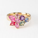 Fallen Petals Ring with Spinel & Sapphires