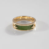 Pounamu Inlay Ring Band