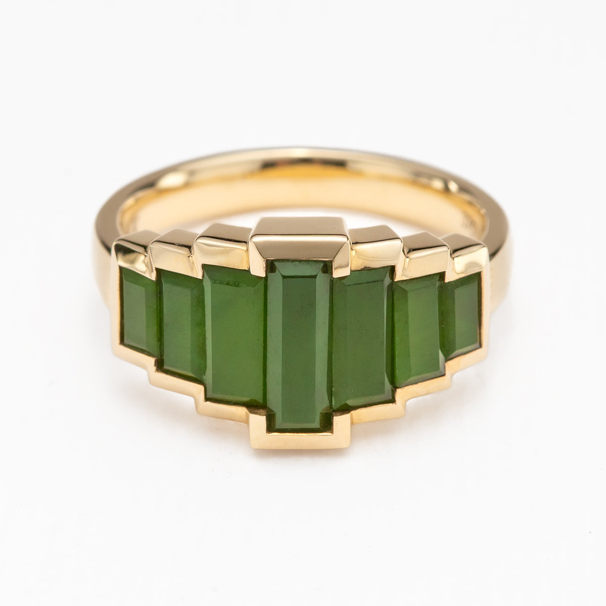 Pounamu Hall of Mirrors Gold Ring