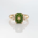 Pounamu Starlight Orchard Diamond ring in Gold or Platinum