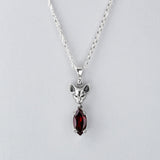 Salem Cat Garnet Drop Pendant