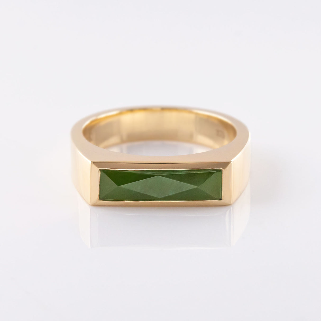 Faceted Pounamu Elemental Ring