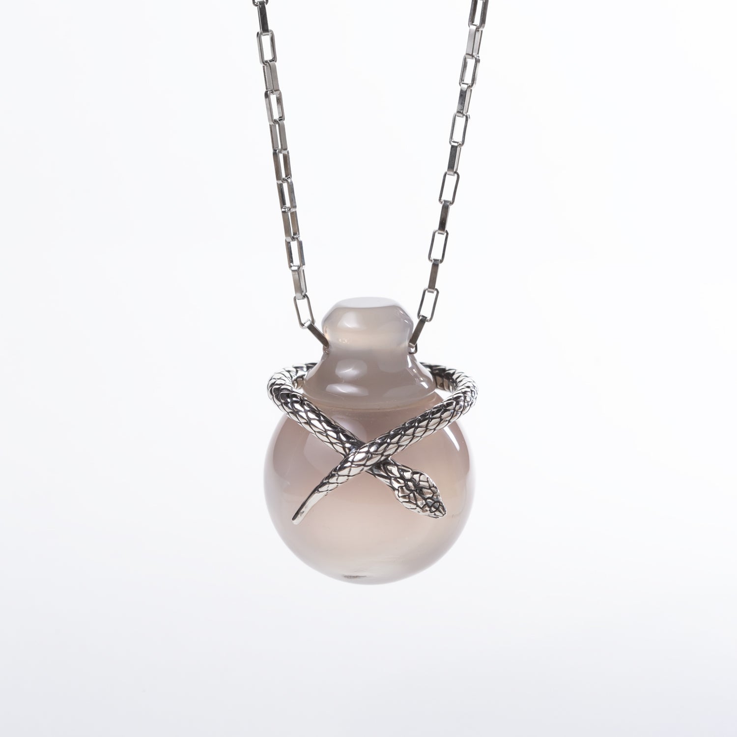 Venom Pendant with Misty Agate in Sterling Silver – Nick Von K
