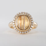 Sun Seeker Rutile Quartz Halo Ring
