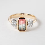 Watermelon Kiss Kiss Ring with Diamonds